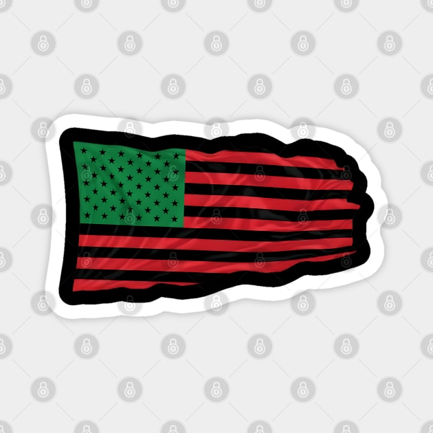 Pan-African American Flag - Red, Black, and Green Unity Magnet by UrbanLifeApparel