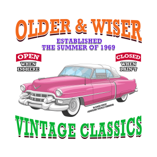 Older & Wiser Vintage Classics Hot Rod Garage Racing Novelty Gift T-Shirt