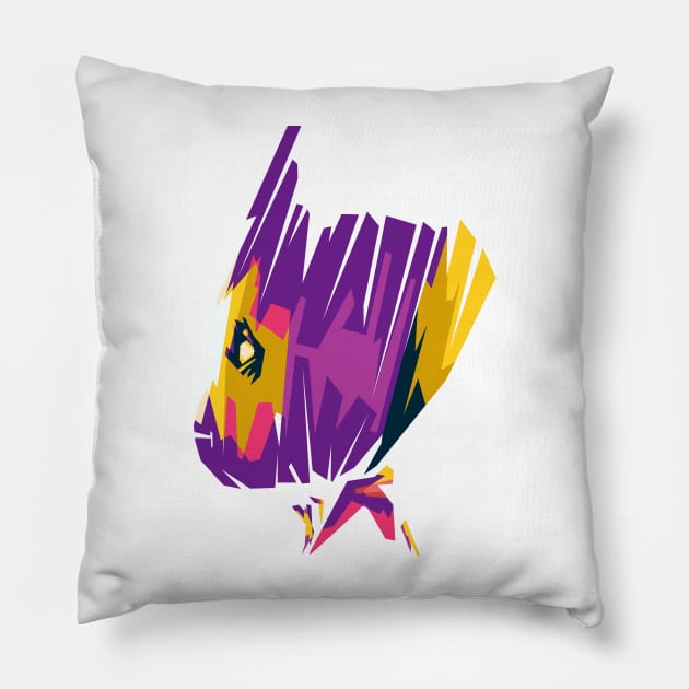 Groot illustration colorful Pillow by Shuriken