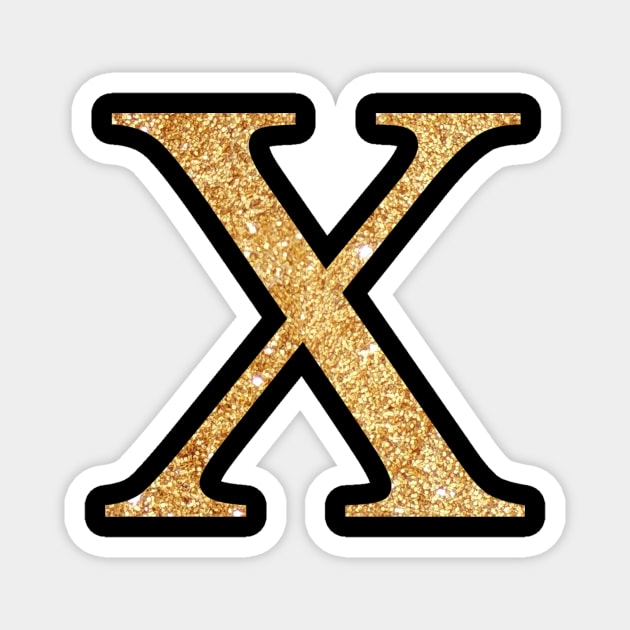 Golden X Magnet by lolosenese