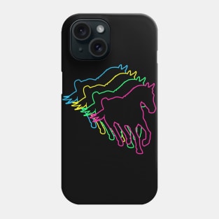 Horse 80s Neon Phone Case