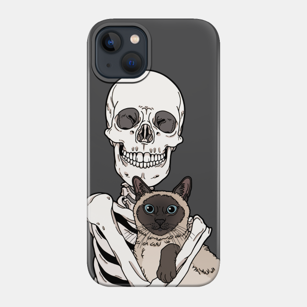 Siamese cat friend - Catshirt - Phone Case