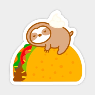 Easily Distracted By Tacos Sloth Magnet