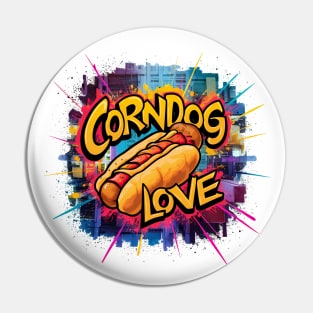 Corndog Love Design Pin