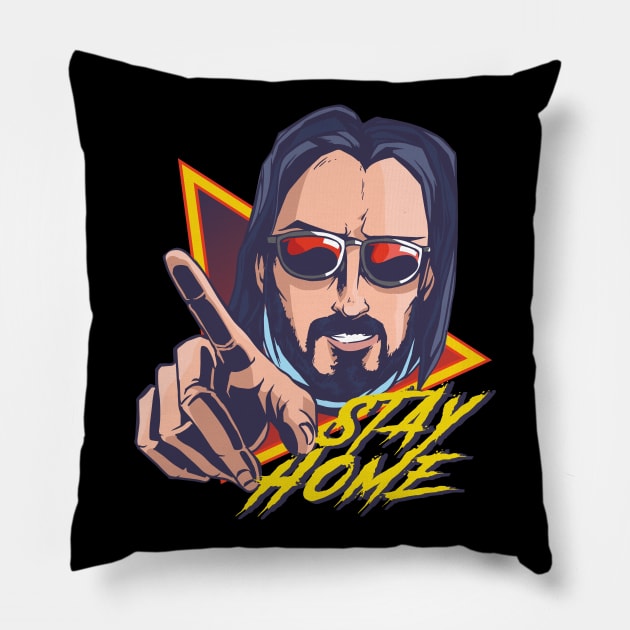 STAY HOME CHARACTER Pillow by madeinchorley