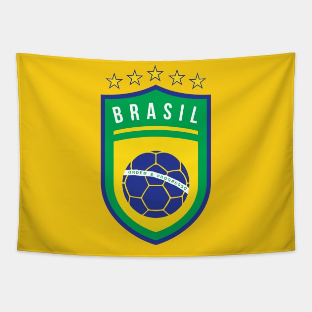 Brazil Football Tapestry by fimbis