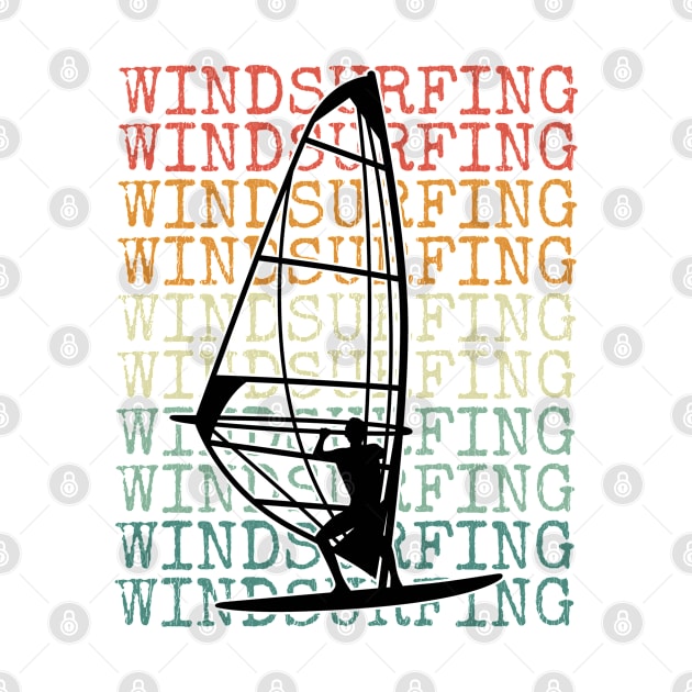 Windsurfing - Windsurfer Retro Vintage by Kudostees