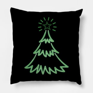 Shiny Happy Merry Christmas tree Pillow