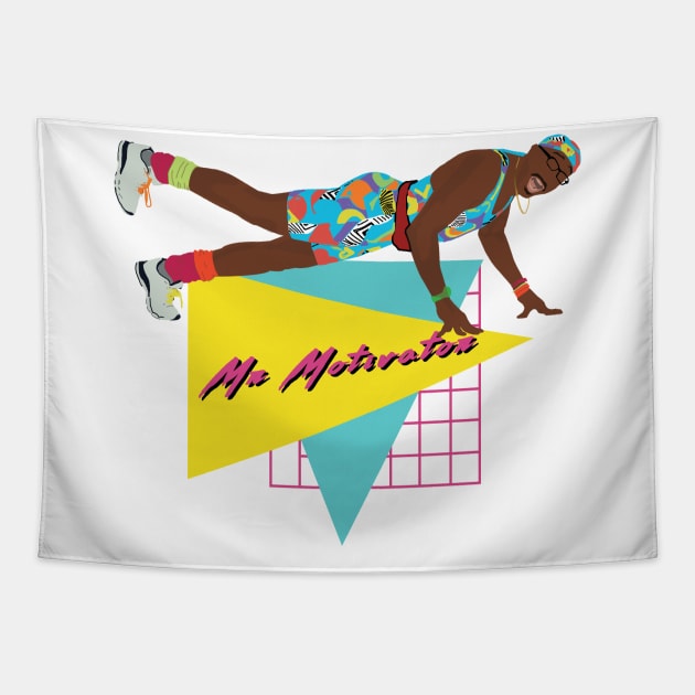 Mr Motivator 80s 90s Nostalgia Tapestry by Hevding