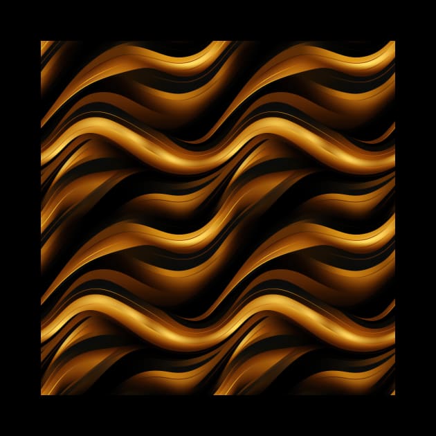 Golden Harmony: Abstract Stripes in Luxe Gold by star trek fanart and more