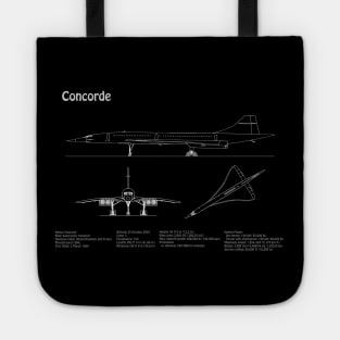 Concorde - Airplane Blueprint - PDpng Tote