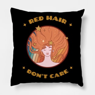 Red Hair Don't Care, Redhead, St Patricks Day, Red Head, Auburn, Ginger Pillow