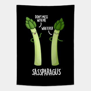 Sassparagus Funny Veggie Pun Tapestry