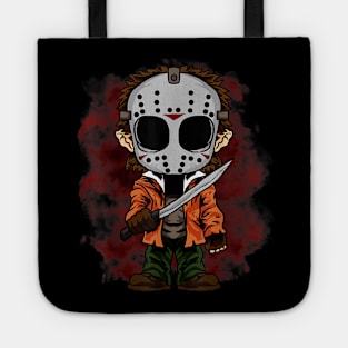 Horror Killer Boy Cartoon Wearing Scary Mask Halloween Gifts Tote