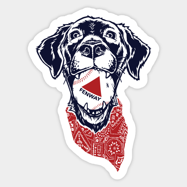 Fenway Baseball Dog - Dogs - Sticker