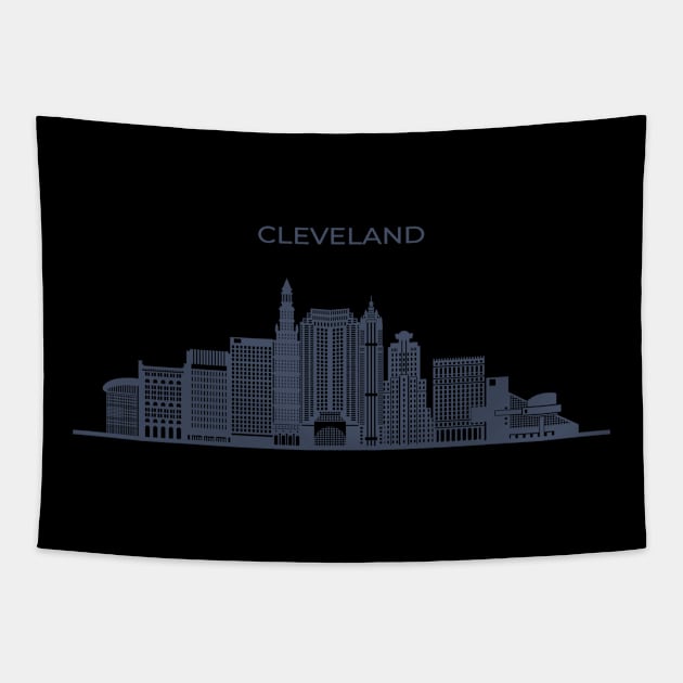 Great City Cleveland Tapestry by gdimido