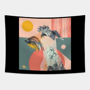 Retro Scottish Deerhound: Pastel Pup Revival Tapestry