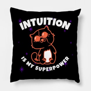 Intuitive Black cat in sunglasses Pillow