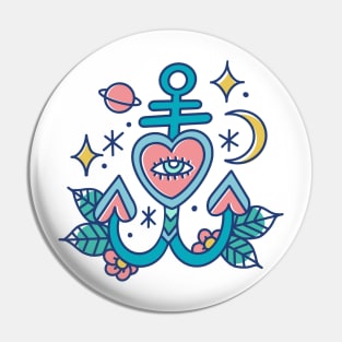 Anchor lucky charm Pin