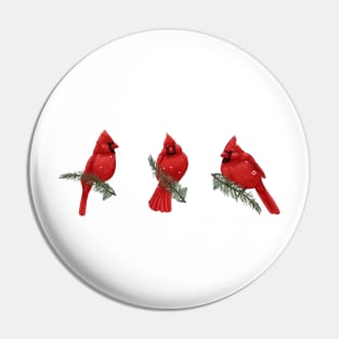 Winter Cardinals Pin