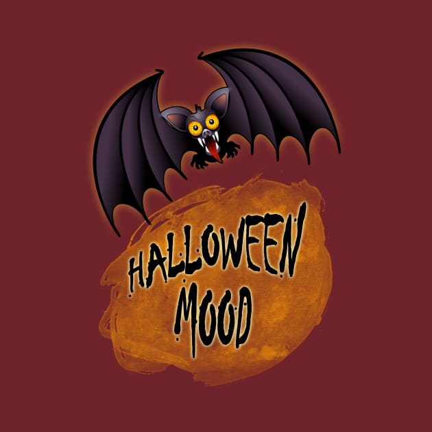 Halloween Mood Bat Cartoon by BluedarkArt