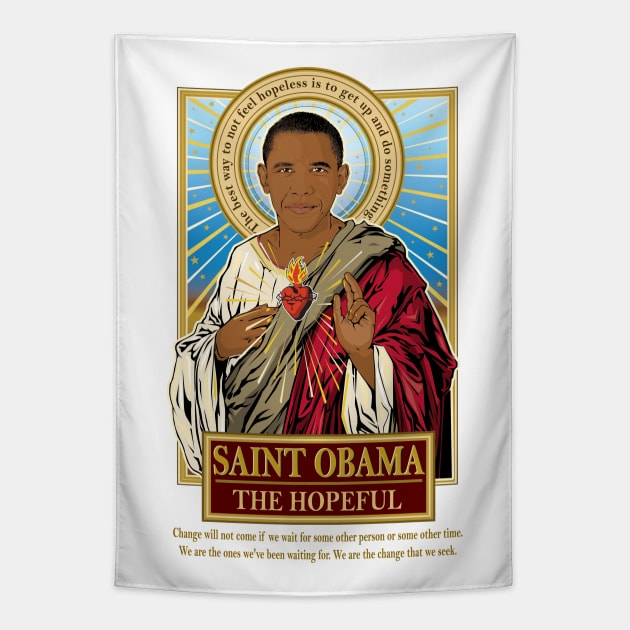 Saint Obama Tapestry by Pop Art Saints