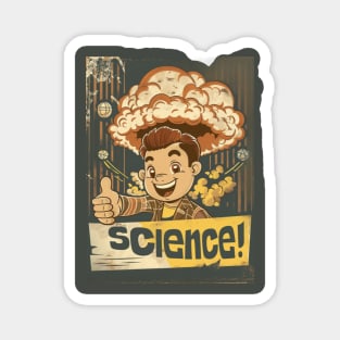 Science, retro style, explosion, atomic bomb Magnet