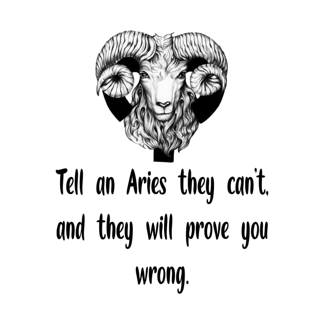 Zodiacal quotes Aries V1 by Wear With Happy