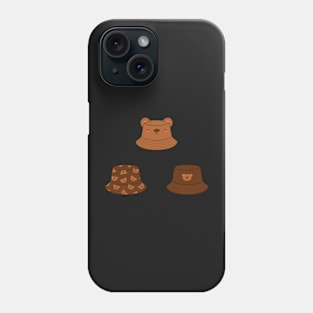 Bear bucket hat set Phone Case