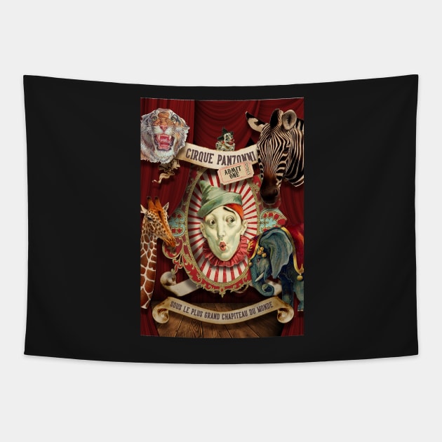 Vintage circus Tapestry by Socuty