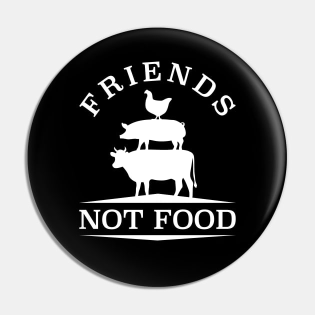 Friends Not Food Pin by LuckyFoxDesigns