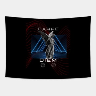 black modern streetwear carpe diem Tapestry