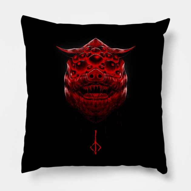 Maneater Boar Pillow by Werupz