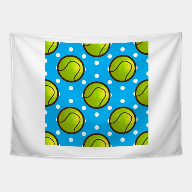 Tennis ball Tapestry by timegraf