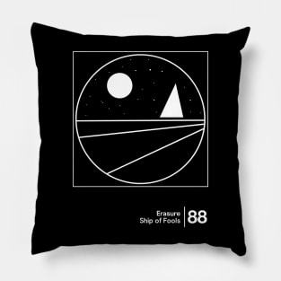 Erasure - Ship of Fools / Minimal Style Graphic Artwork Pillow