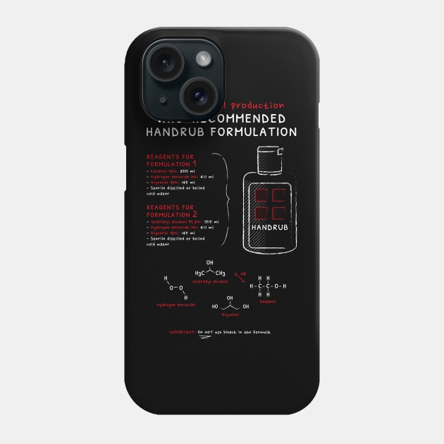 Handrub Formulation Phone Case by ShirtBricks