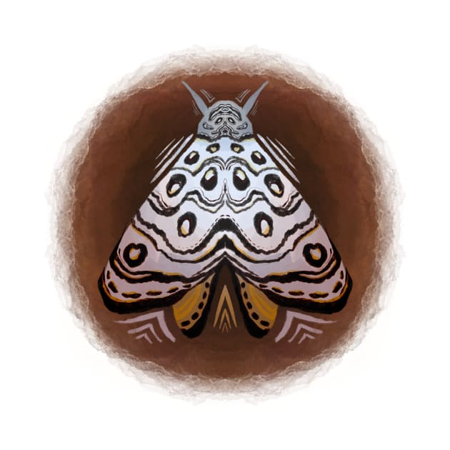 Fall Graphic Moth Sketch Artwork by livelonganddraw