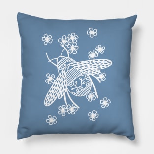 Bees Papercut Bug Illustration Pillow