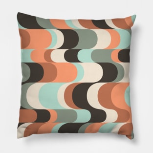 60s & 70s Style Pattern (orange version) Pillow