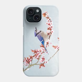 Blue Jay on Cherry Tree Phone Case