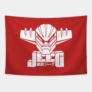 369 Jeeg Head White Tapestry