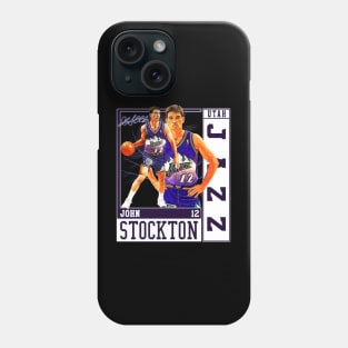 John Stockton Utah Basketball Legend Signature Vintage Retro 80s 90s Bootleg Rap Style Phone Case