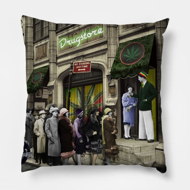 Art Deco Drugstore Pillow by PrivateVices