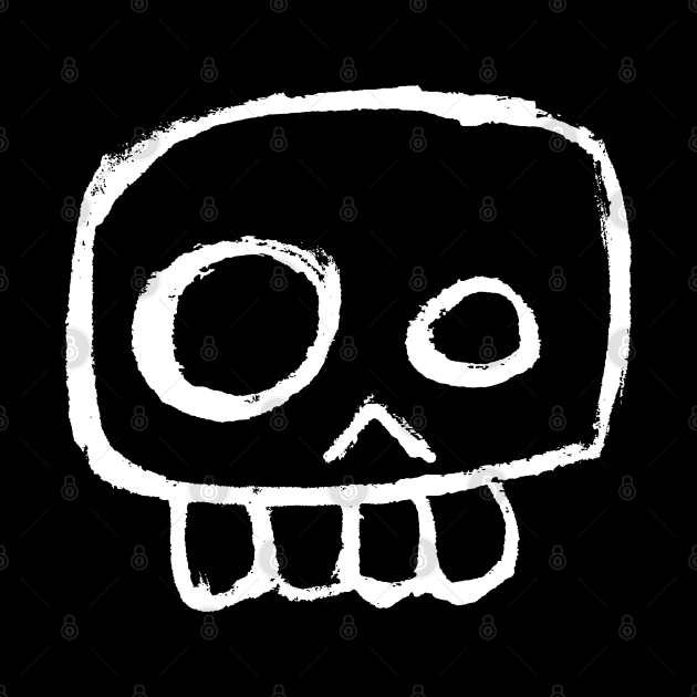 Agent Skully – Skull (white on black) by LiveForever