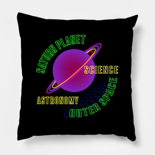 Saturn Planet Astronomy Outer Space Science Funny Graphic Design Gifts T-shirt Pillow