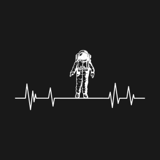 astronaut heartbeat ,space heartbeat galaxy T-Shirt