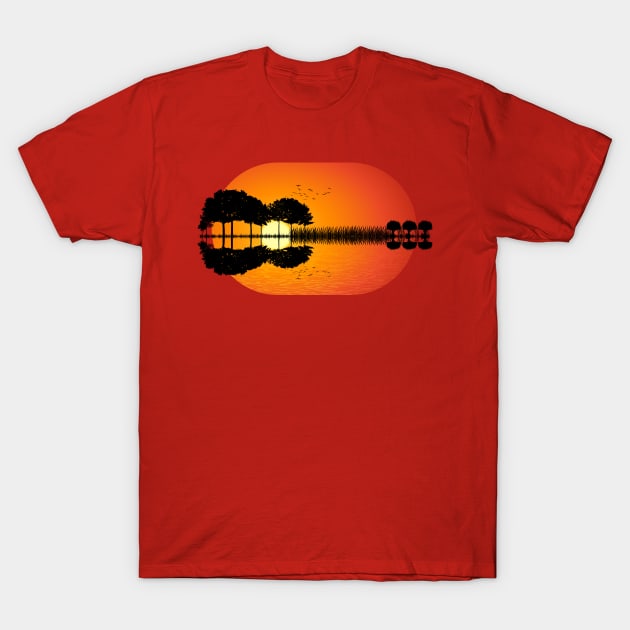 Guitar Island Sunset Shadow Shirt Guitar Island Sunset Shadow Shirt