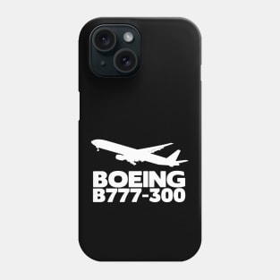 Boeing B777-300 Silhouette Print (White) Phone Case