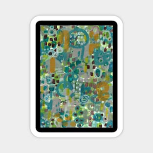 Art Acrylic artwork abstract painting Magnet