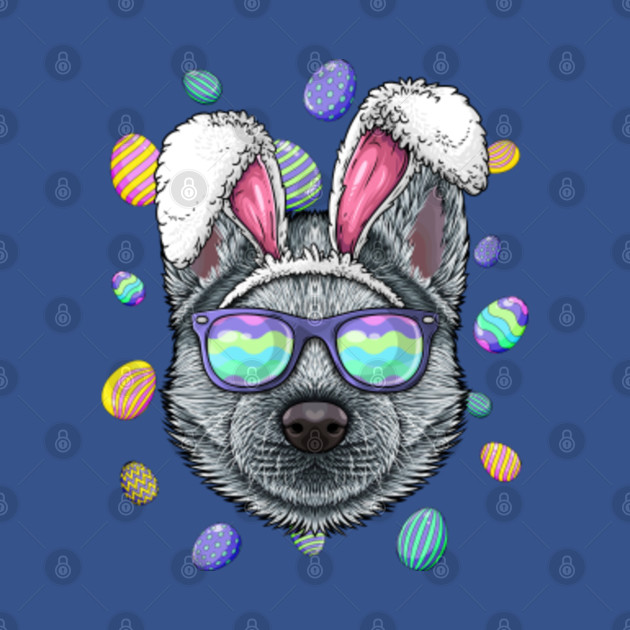 Disover Husky Easter Bunny Ears Dog Funny Easter Eggs Hunting - Husky Easter - T-Shirt